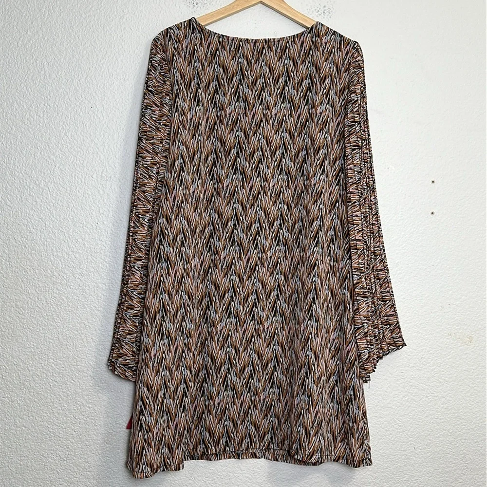 Xhilaration Women's XXLarge Dress Pleated Bell Sleeve Shift Swing Boho NWT‎